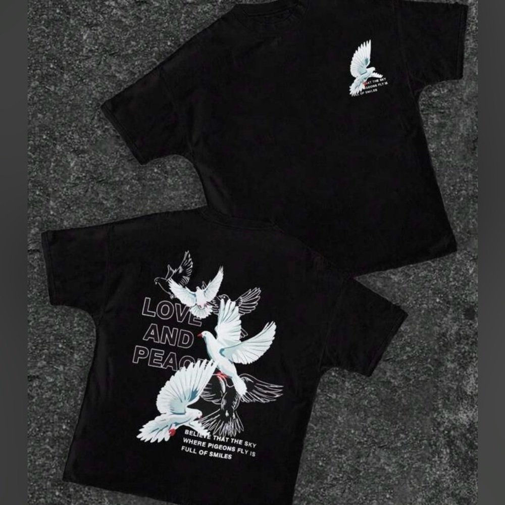 SHEIN Tween Boy Slogan & Bird Print Drop Shoulder Short Sleeve T-Shirt